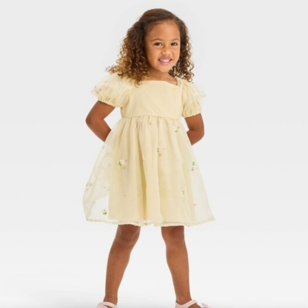 Audrey Camille Tutu Dress - Light Yellow Size 4T